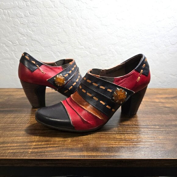 Spring Step L'Artiste Shoes - Spring Step L'Artiste Women's Leather Ankle Boots Bootie Size 5.6-6 BOHO